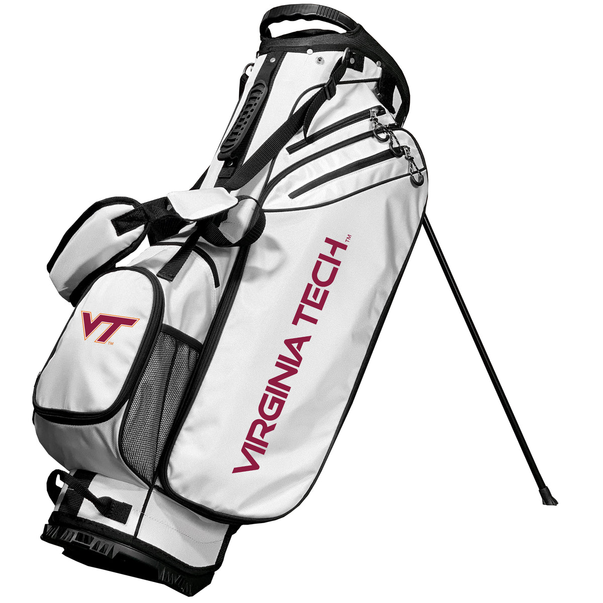 Virginia Tech Hokies Birdie stand golf bag, White color