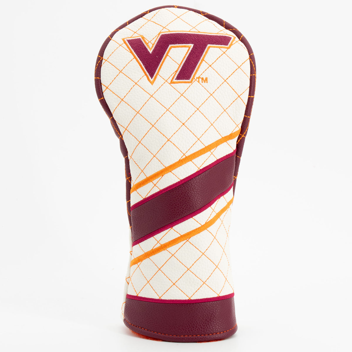 Virginia Tech Hokies Striped Quilted Fairway Headcover, front view