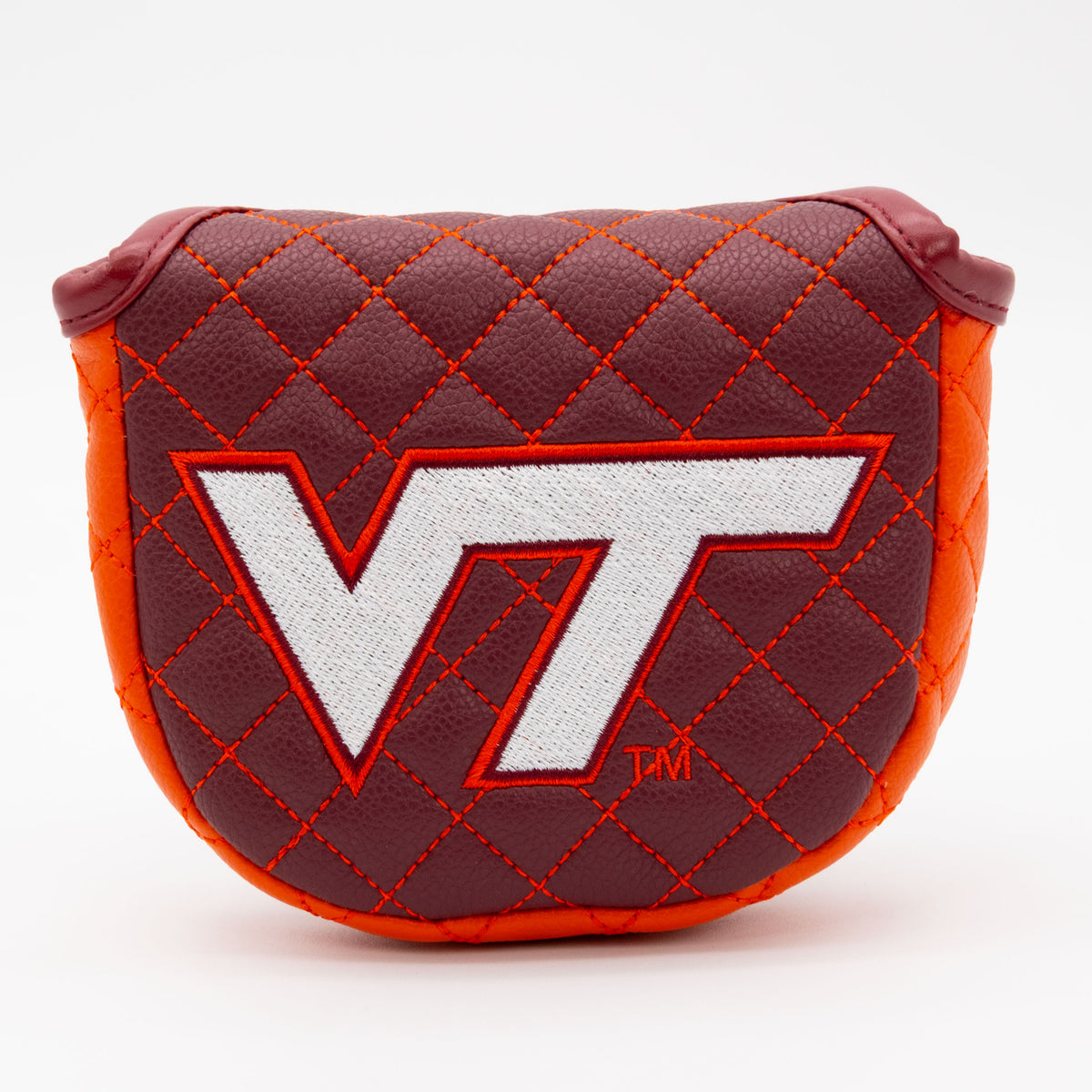 Virginia Tech Hokies Solid Quilted Mallet Putter Cover, front view