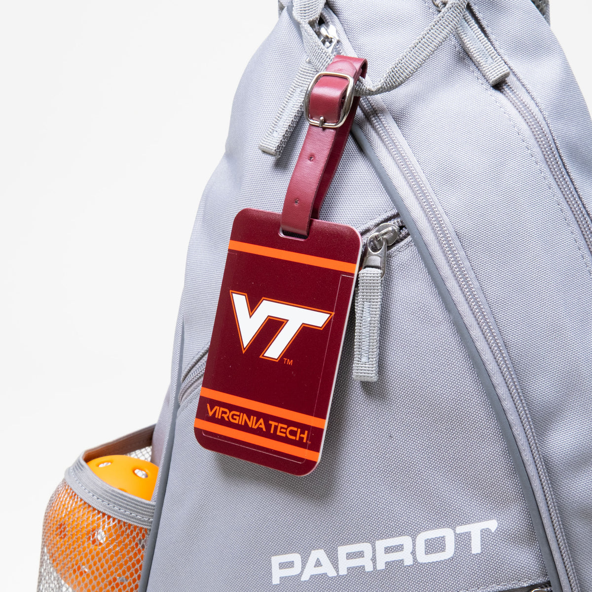Virginia Tech Hokies plastic golf bag tag by Team Golf, product photo 3
