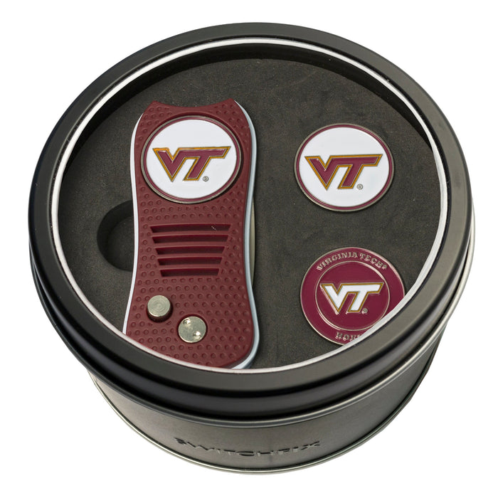 Virginia Tech Hokies Switchblade divot tool and ball marker tin gift set