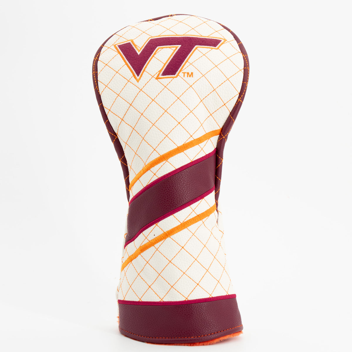 Virginia Tech Hokies Striped Quilted Driver Headcover, front view