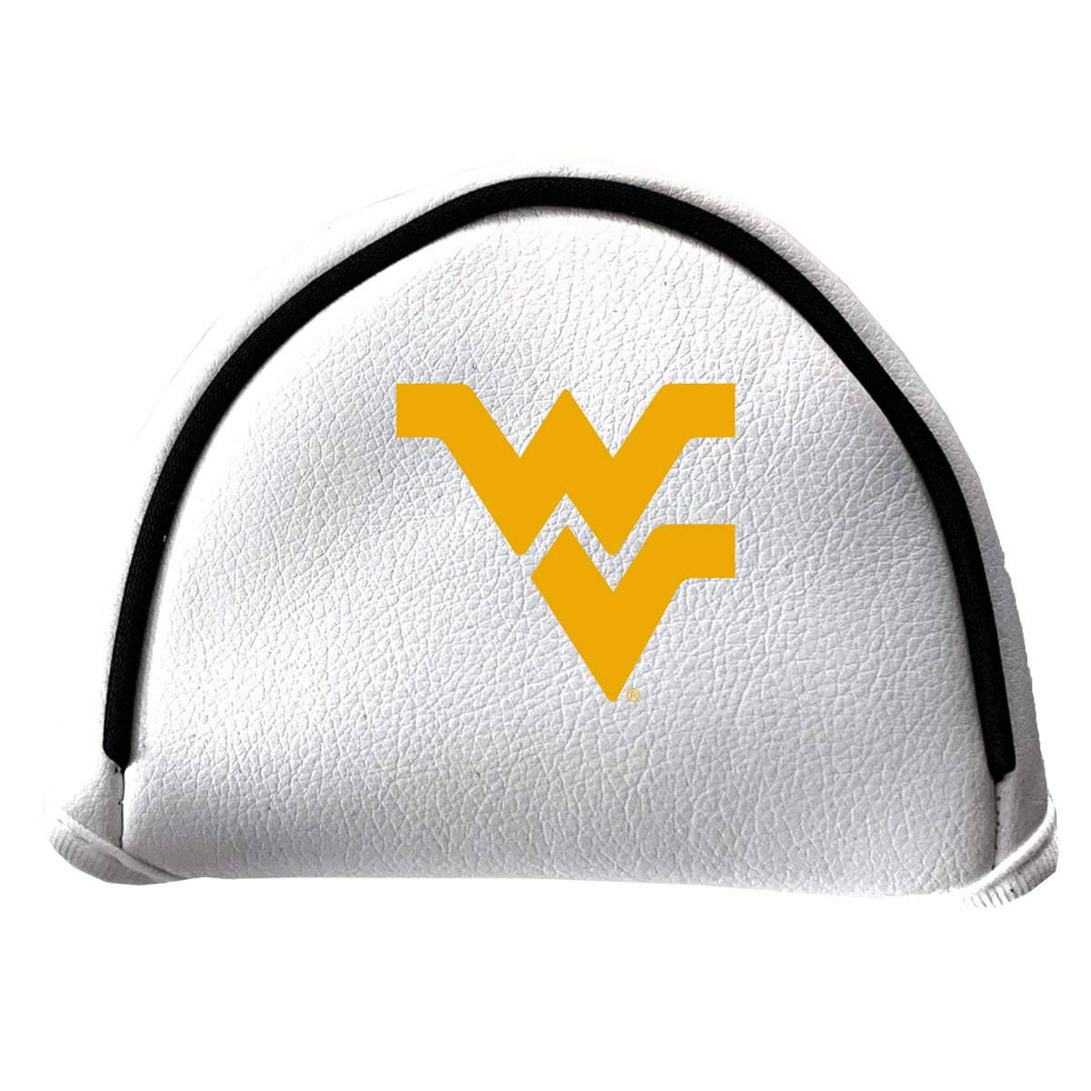 West Virginia Mountaineers vintage mallet putter white printed golf headcover
