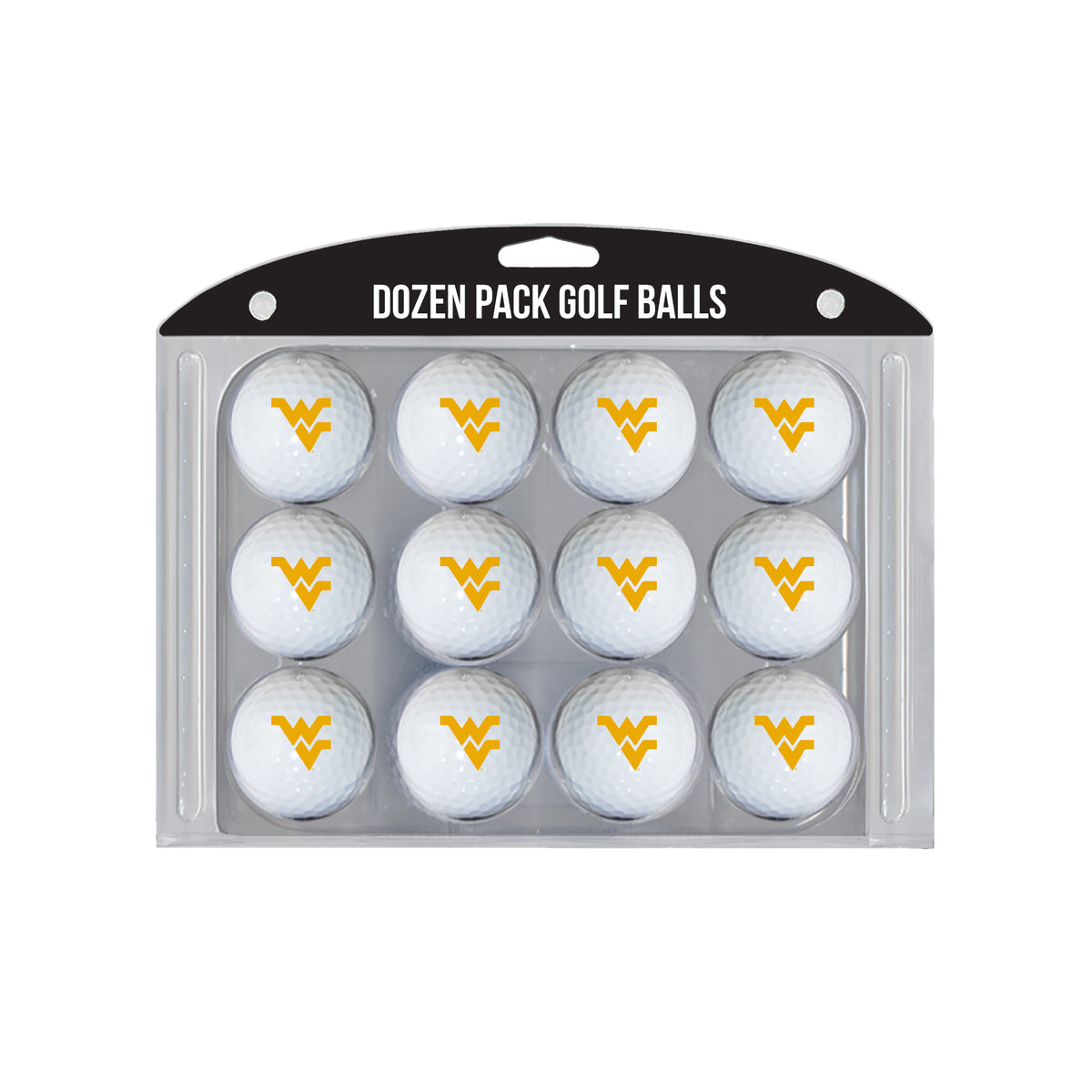 West Virginia Mountaineers logo golf balls, 12 pack