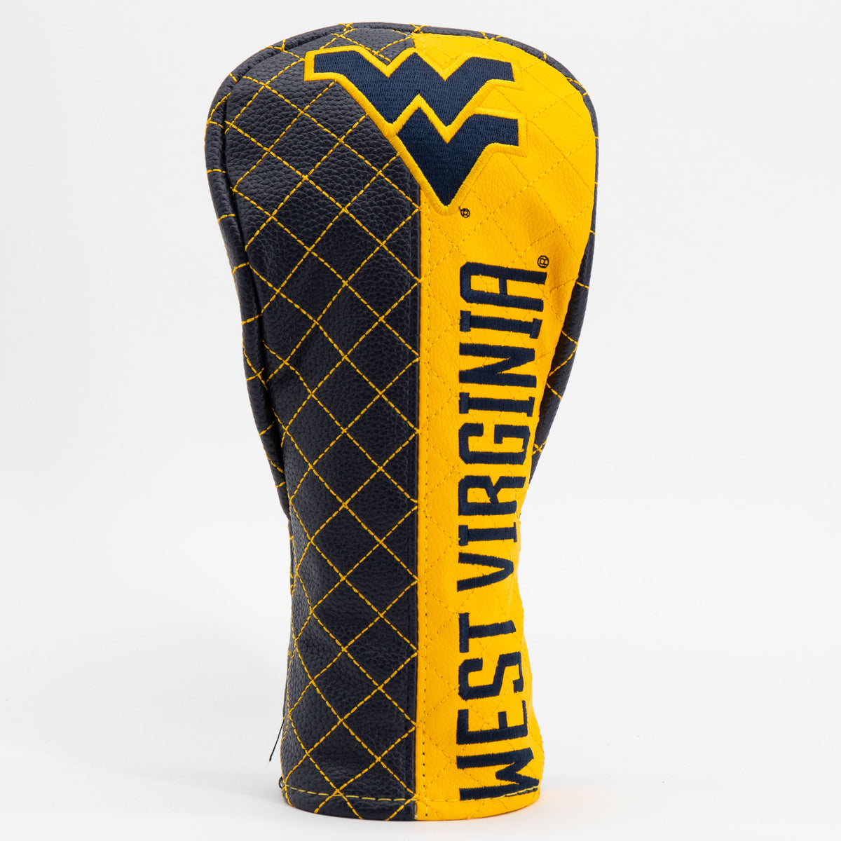 West Virginia Mountaineers Split Quilted Fairway Headcover, front view