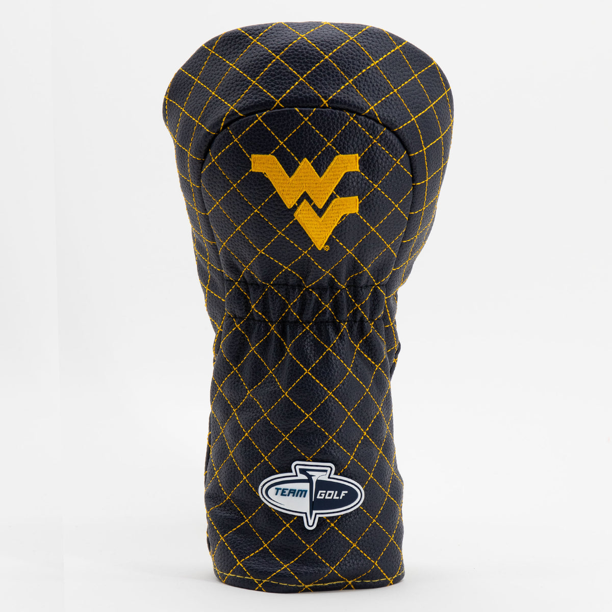 West Virginia Mountaineers Solid Quilted Driver Headcover, back view