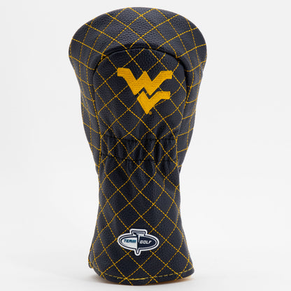 West Virginia Mountaineers Solid Quilted Fairway Headcover, back view