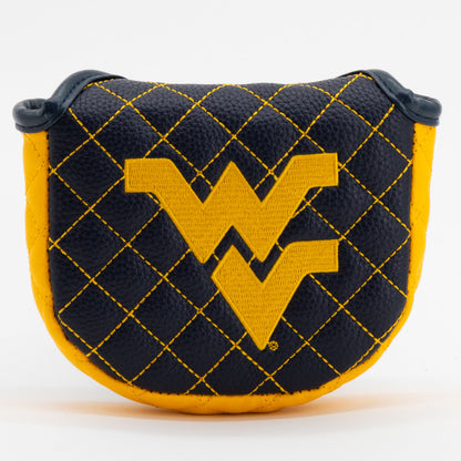 West Virginia Mountaineers Solid Quilted Mallet Putter Cover, front view