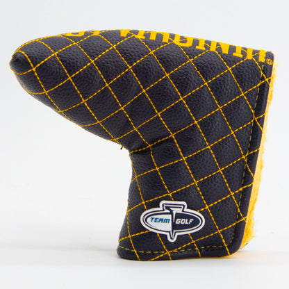 West Virginia Mountaineers Solid Quilted Blade Putter Cover, back view