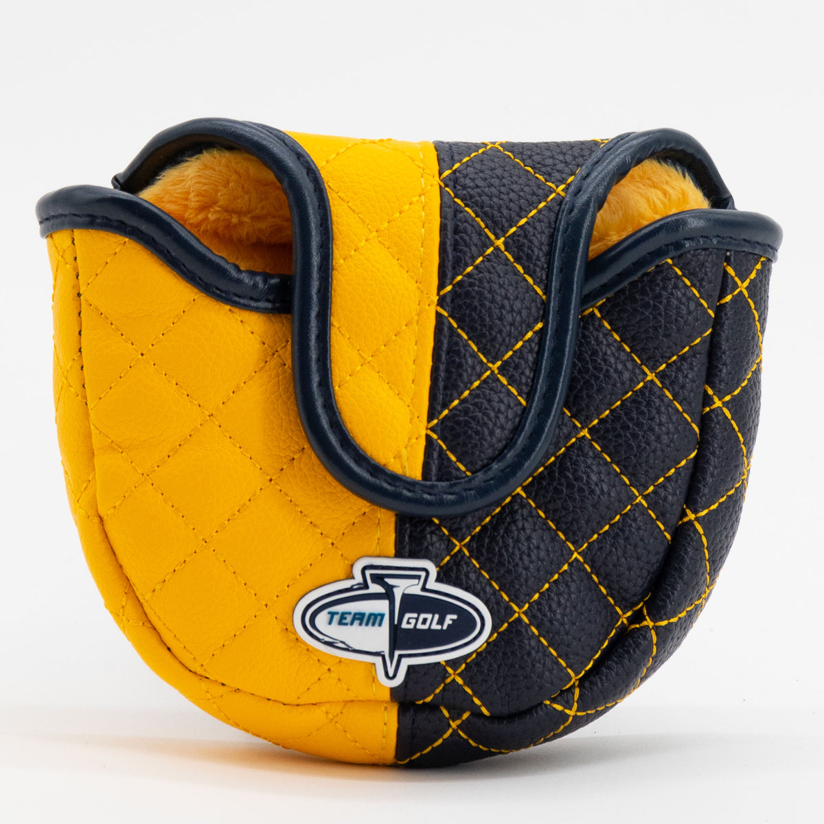 West Virginia Mountaineers Split Quilted Mallet Putter Cover, back view