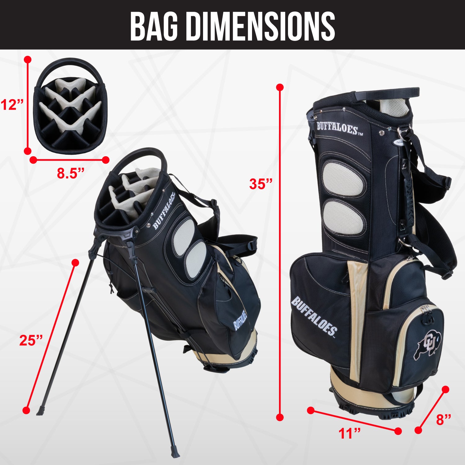 Colorado Buffaloes Fairway Stand Bag - Image 4 - Club Rehab