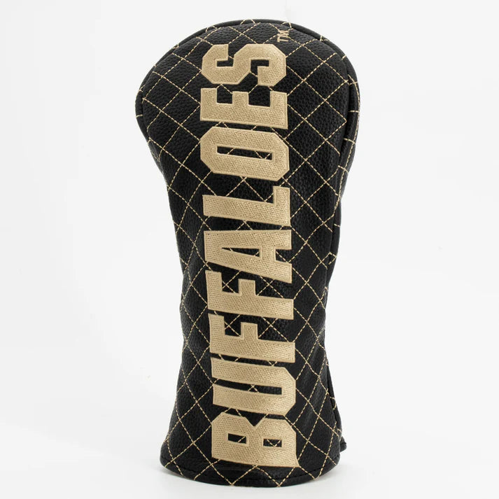 Golf club head cover with 'BUFFALOS' text on a white background