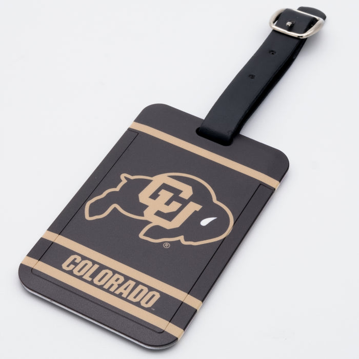 Colorado Buffaloes plastic golf bag tag by Team Golf, product photo 1