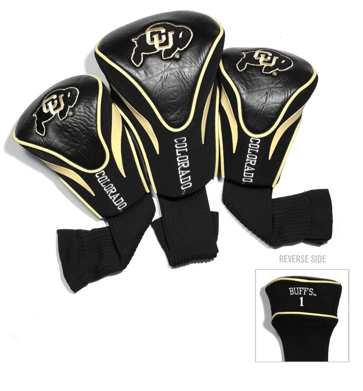 Colorado Buffaloes 3 Pack Contour Sock Headcovers - Club Rehab