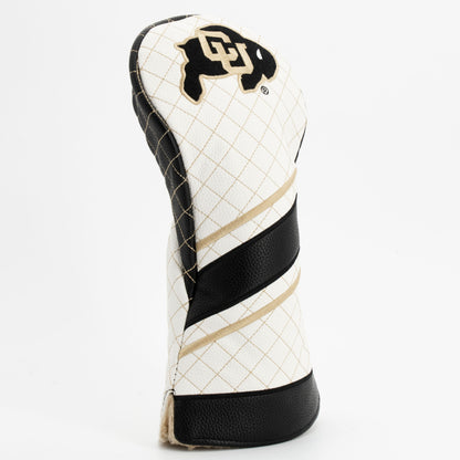Colorado Buffaloes Striped Quilted Driver Headcover, angled view