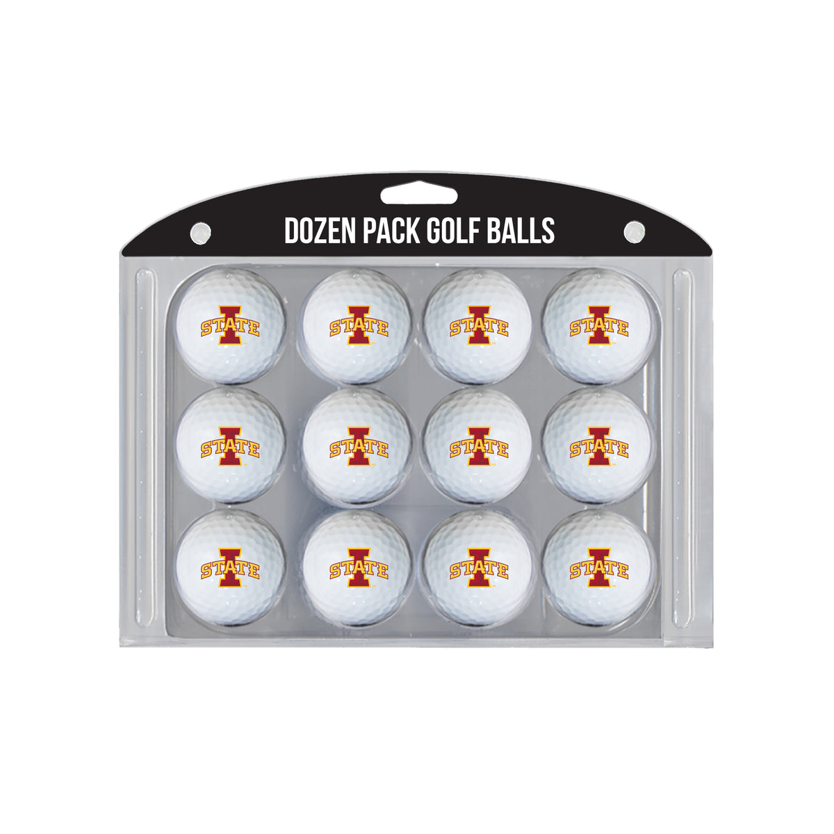 Iowa State Cyclones logo golf balls, 12 pack