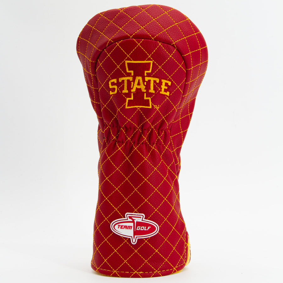 Iowa State Cyclones solid quilted driver cover, back view