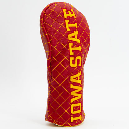 Iowa State Cyclones Solid Quilted Fairway Headcover, angled view