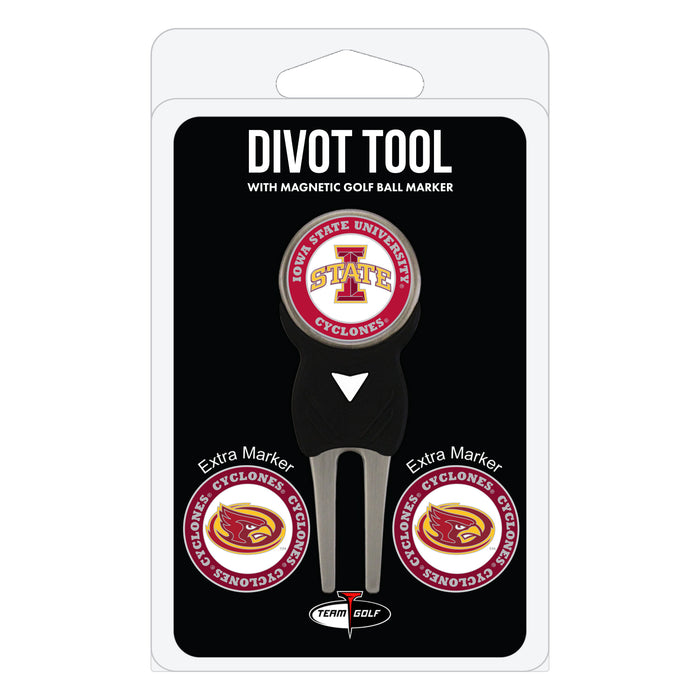 Iowa State Cyclones divot repair tool and three ball markers