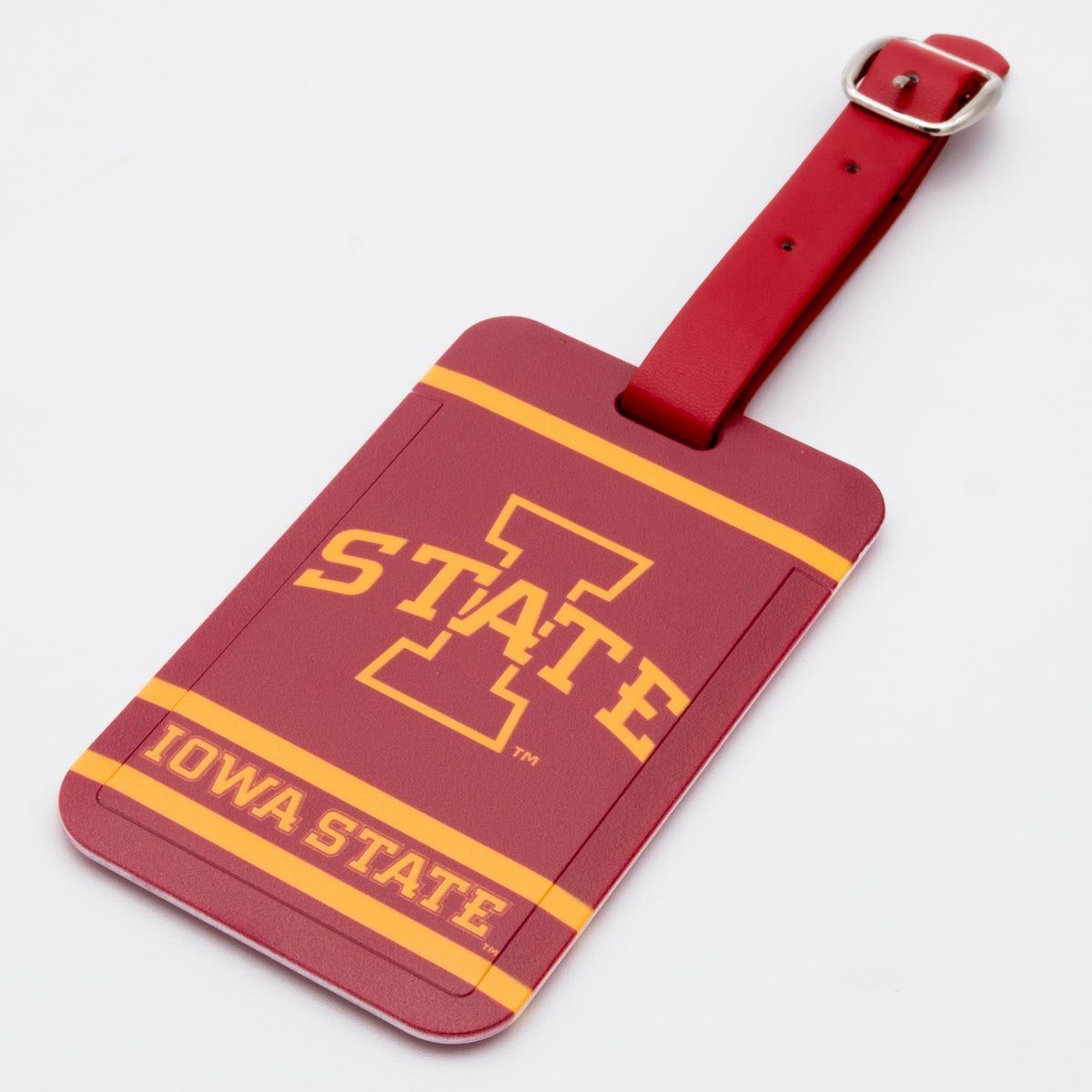 Iowa State Cyclones plastic golf bag tag by Team Golf, product photo 1