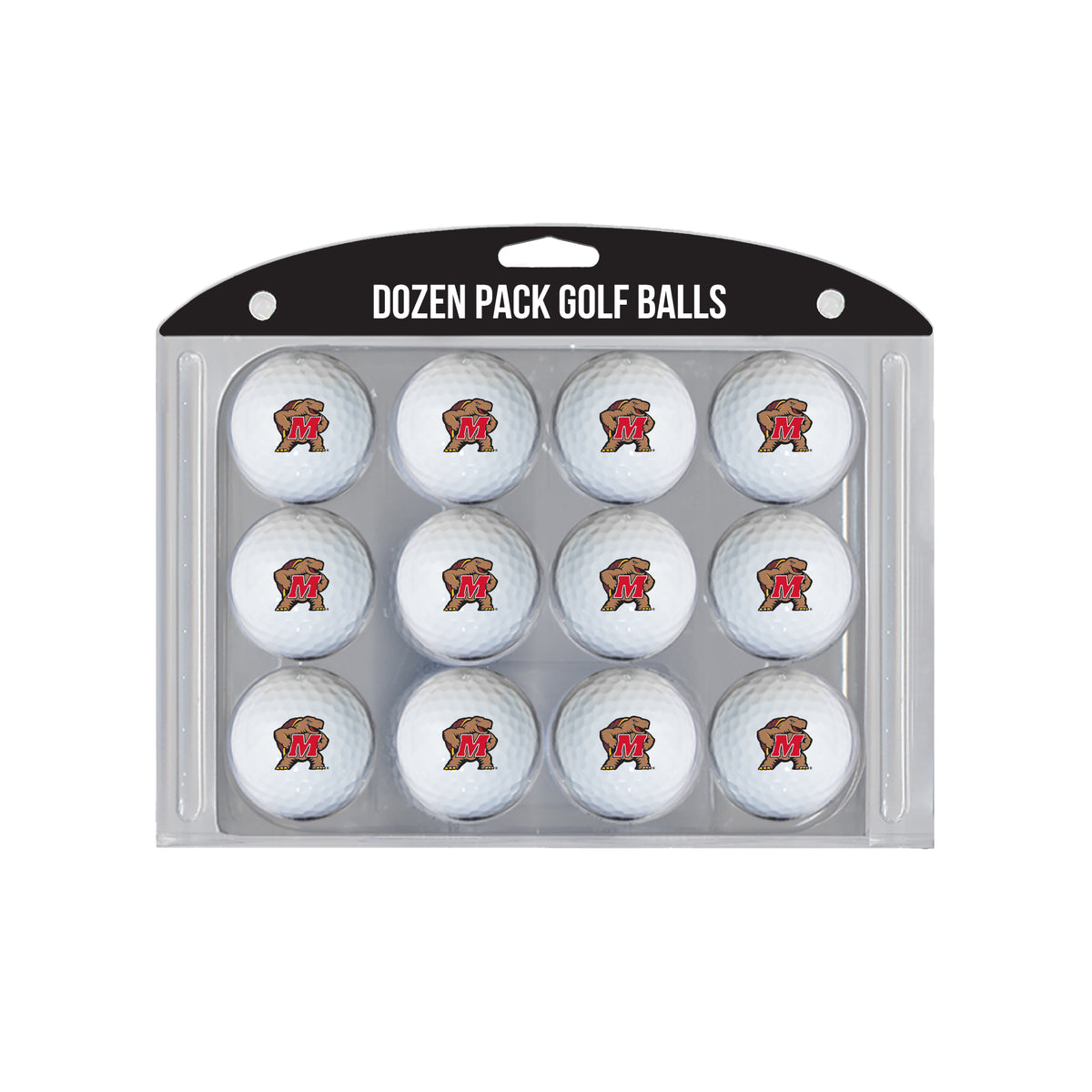 Maryland Terrapins logo golf balls, 12 pack