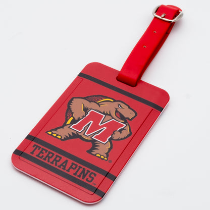 Maryland Terrapins plastic golf bag tag by Team Golf, product photo 1