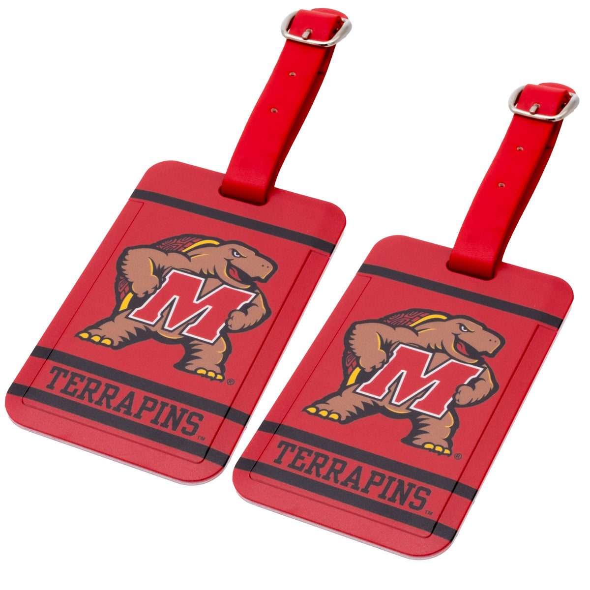 Maryland Terrapins plastic golf bag tag by Team Golf, product photo 4