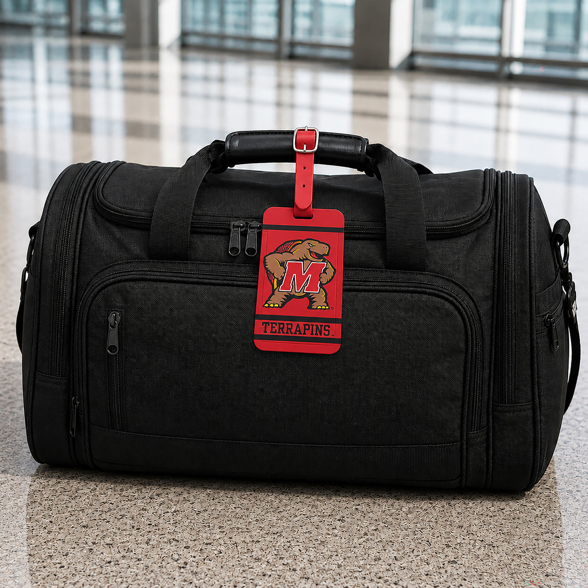 Maryland Terrapins plastic golf bag tag by Team Golf, product photo 5