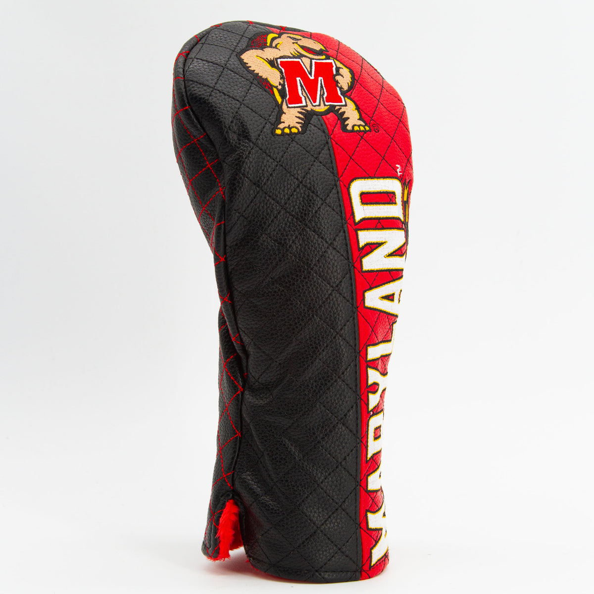 Maryland Terrapins Split Quilted Driver Headcover, angled view