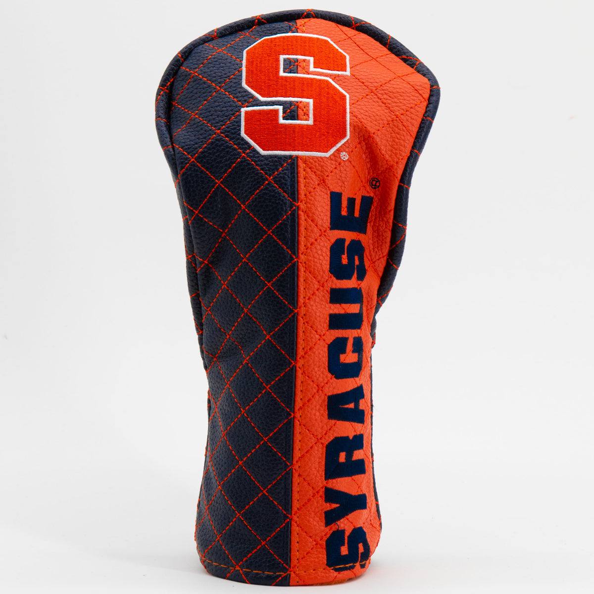 Syracuse Orange Split Quilted Fairway Headcover, front view