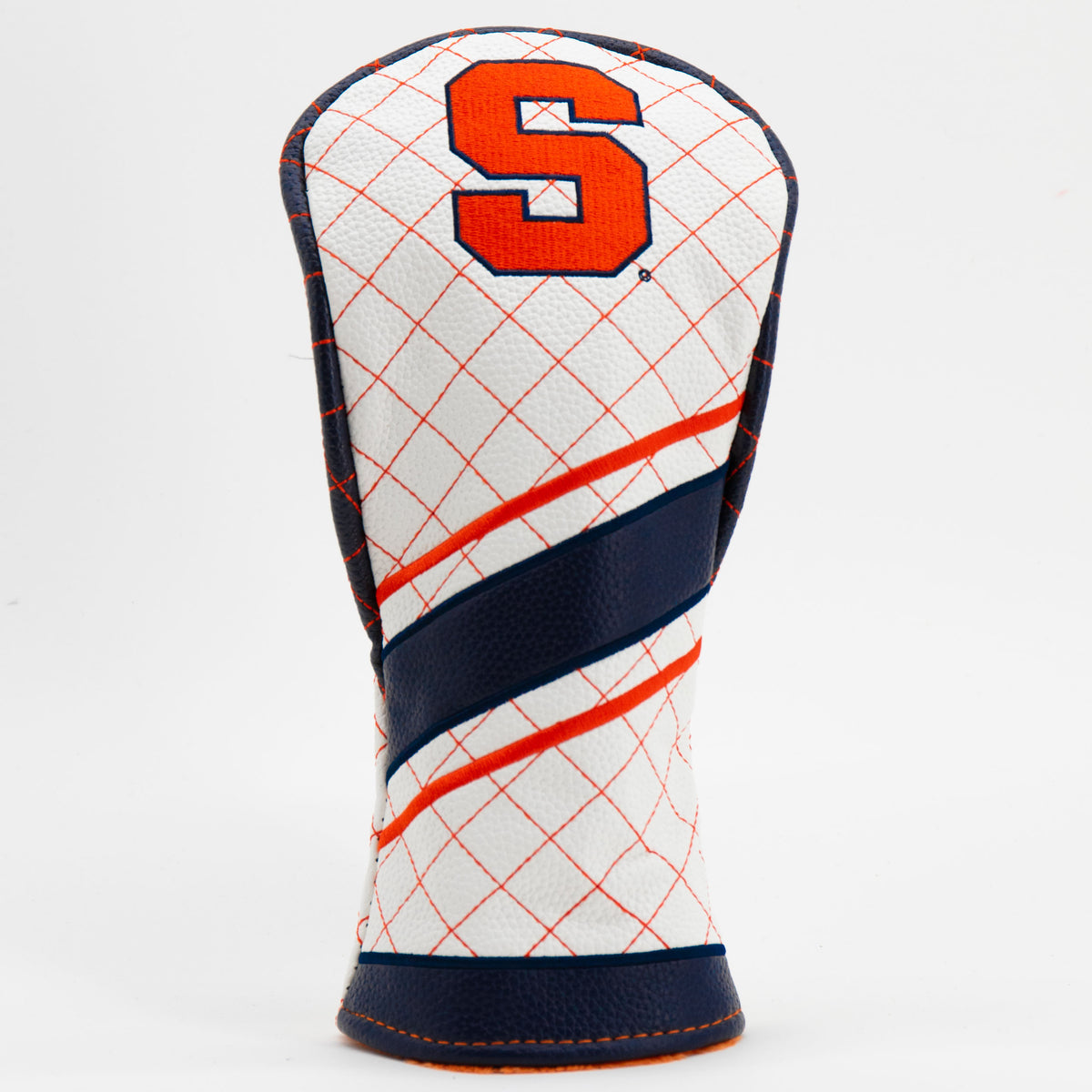 Syracuse Orange Striped Quilted Fairway Headcover, front view