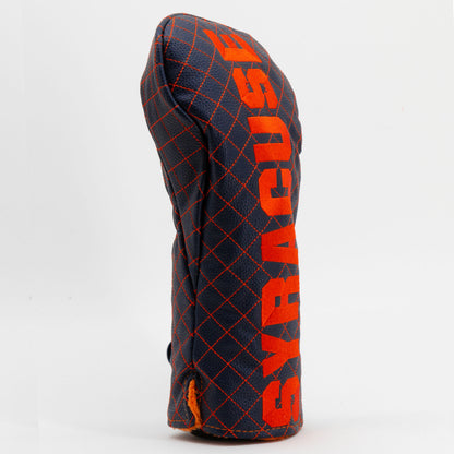 Syracuse Orange Solid Quilted Driver Headcover, angled view