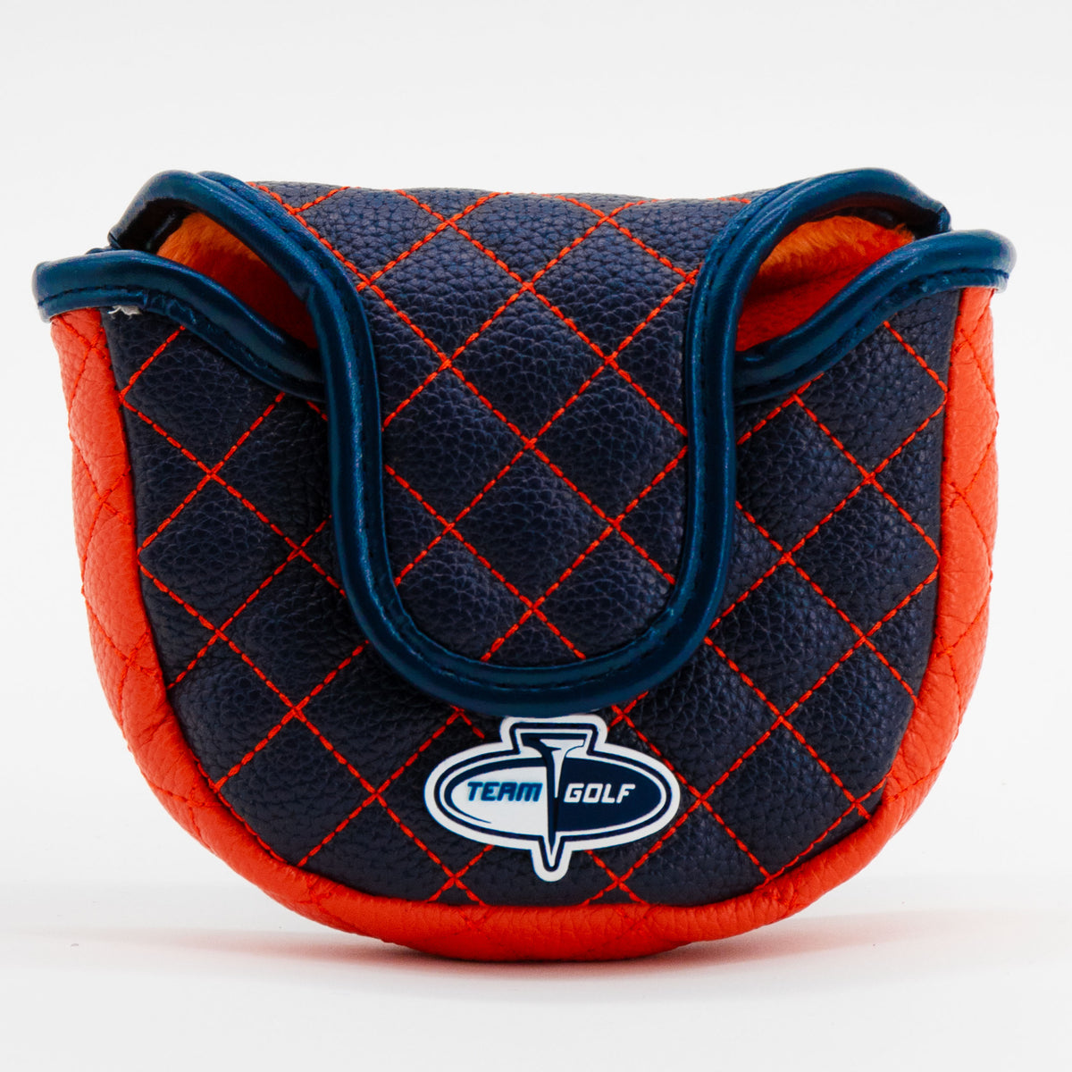 Syracuse Orange Solid Quilted Mallet Putter Cover, back view