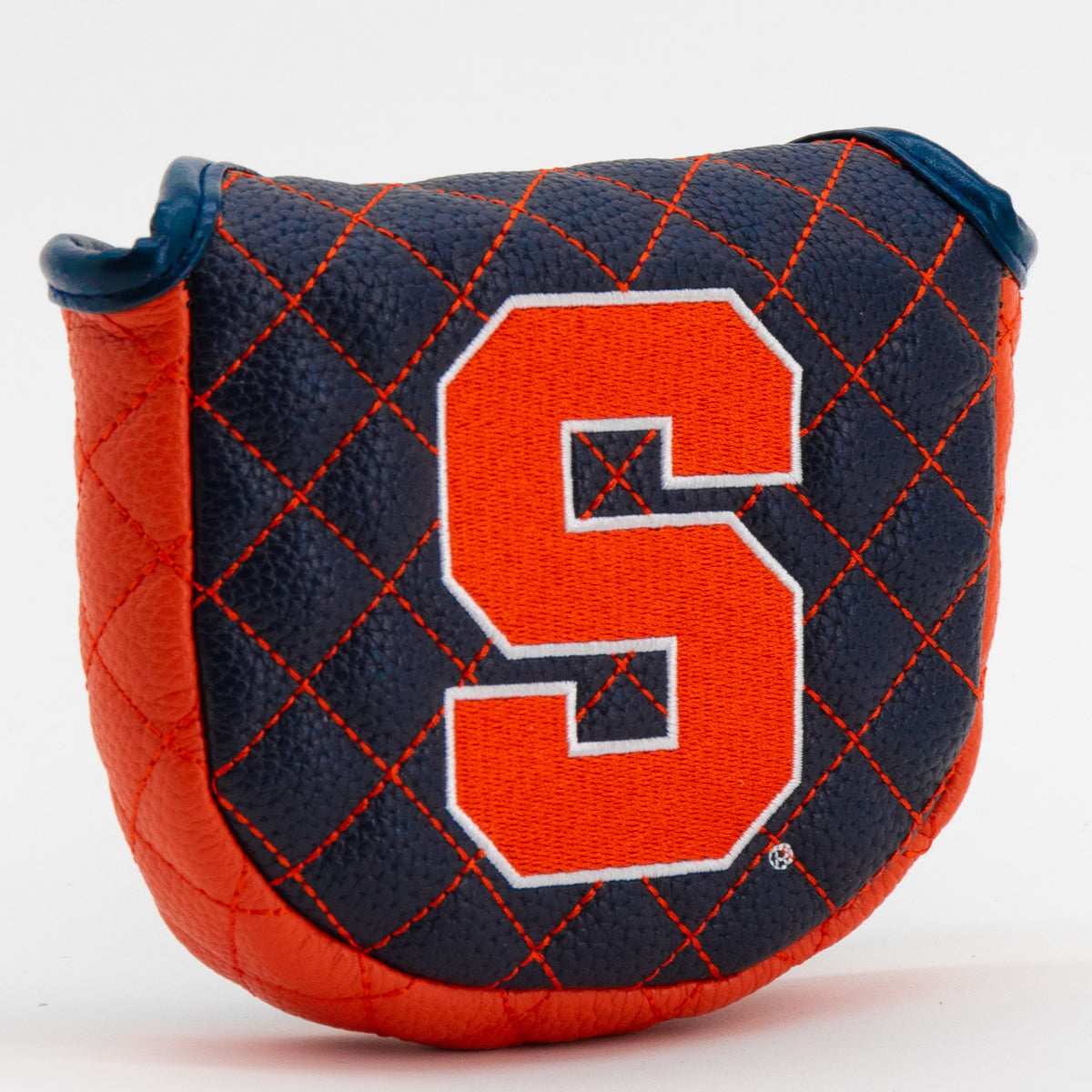 Syracuse Orange Solid Quilted Mallet Putter Cover, angled view