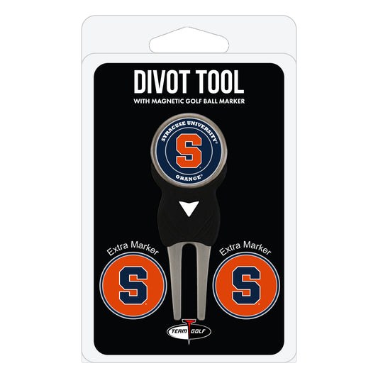Syracuse Orange divot repair tool and three ball markers