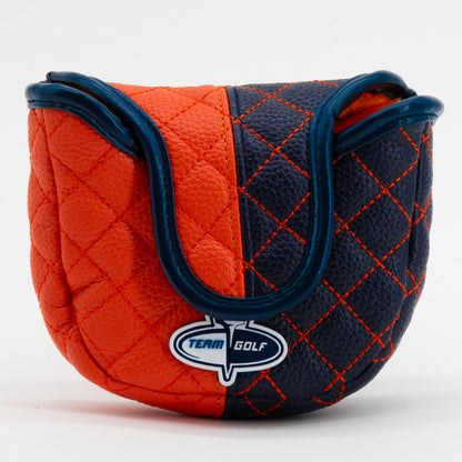 Syracuse Orange Split Quilted Mallet Putter Cover, back view