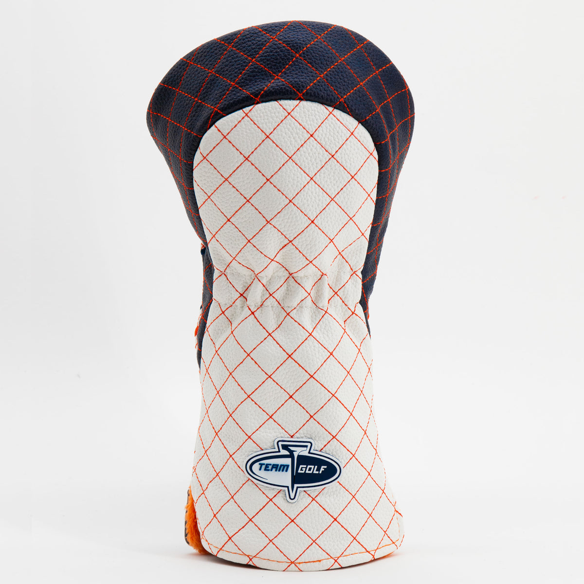 Syracuse Orange Striped Quilted Driver Headcover, back view