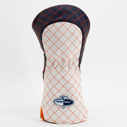Syracuse Orange Striped Quilted Driver Headcover, back view