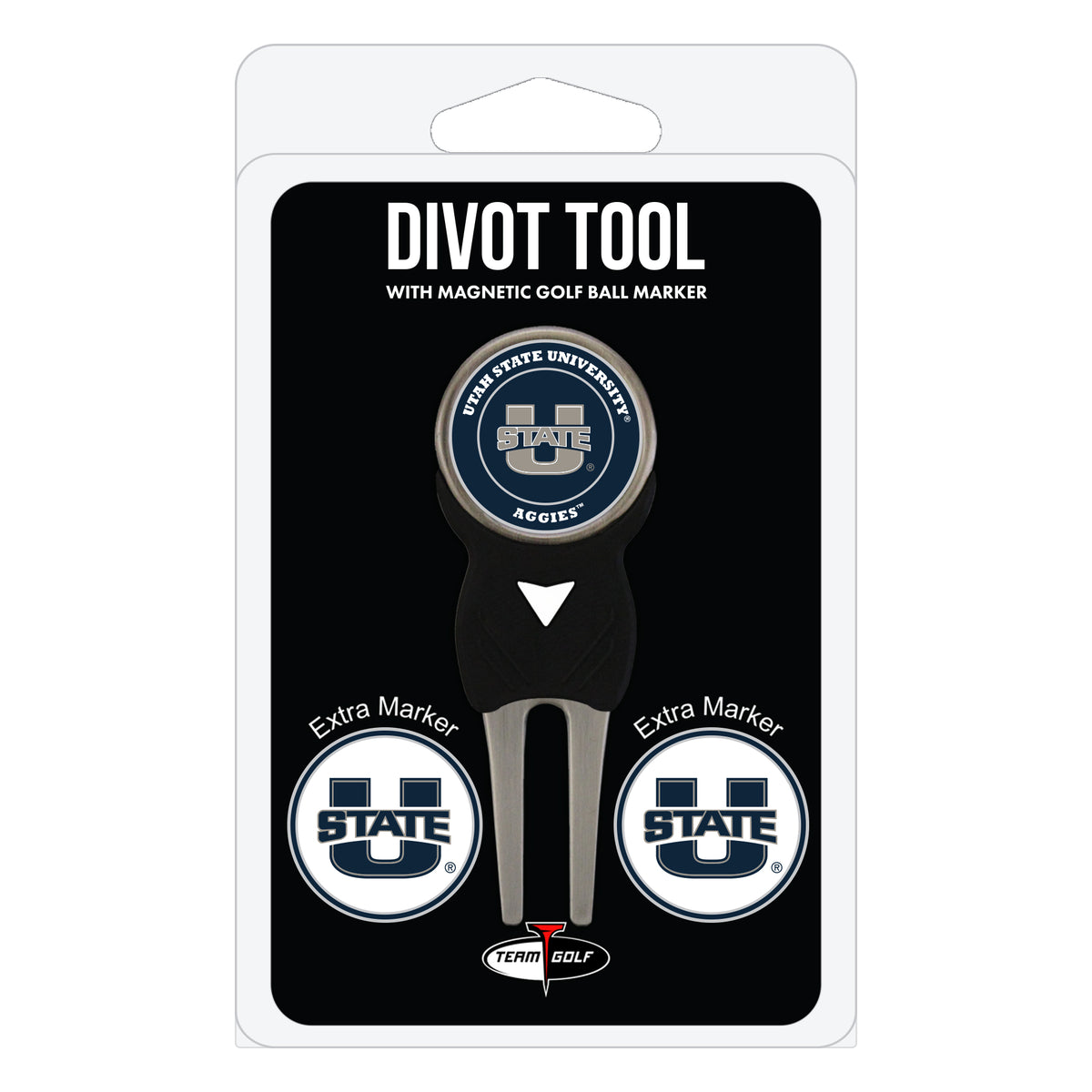Utah State Aggies divot repair tool and three ball markers