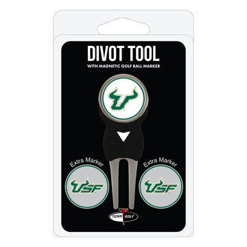 South Florida Bulls Divot Tool + 3 Ball Markers