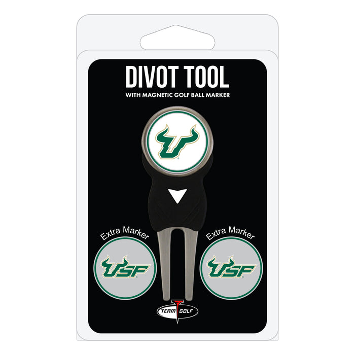 South Florida Bulls divot repair tool and three ball markers