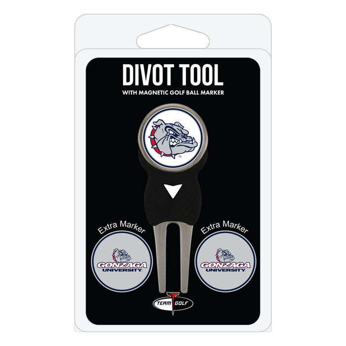 Gonzaga Bulldogs divot repair tool and three ball markers