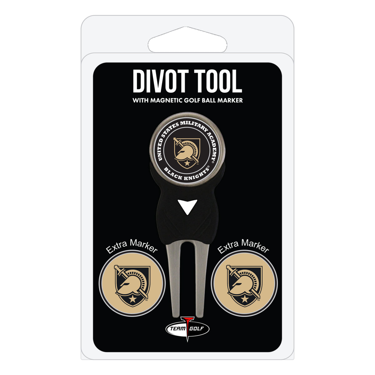 Army Black Knights divot repair tool and three ball markers