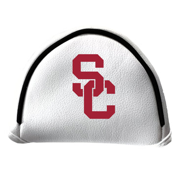 USC Trojans Vintage Putter-Headcover (Mallet) in Weiß mit Aufdruck