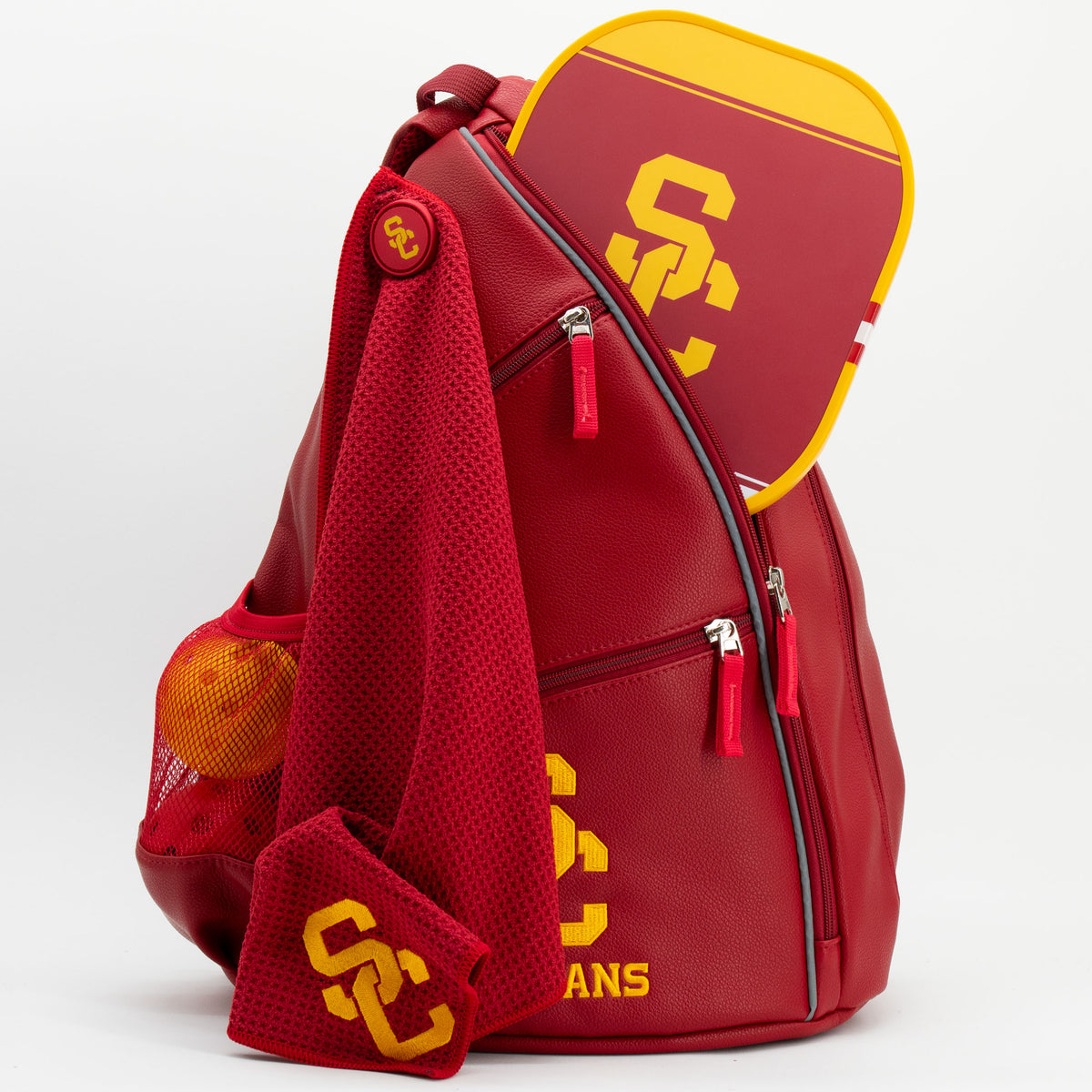 USC Trojans PU leather backpack by Team Golf, view 5