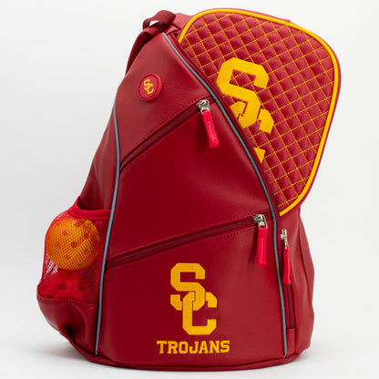 USC Trojans PU leather backpack by Team Golf, view 6