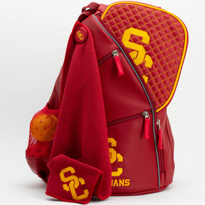 USC Trojans PU leather backpack by Team Golf, view 7