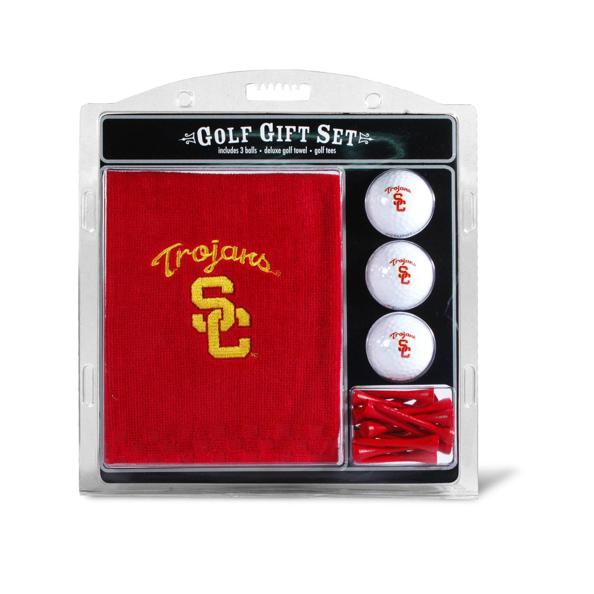 USC Trojans Embroidered Towel Golf Gift Set