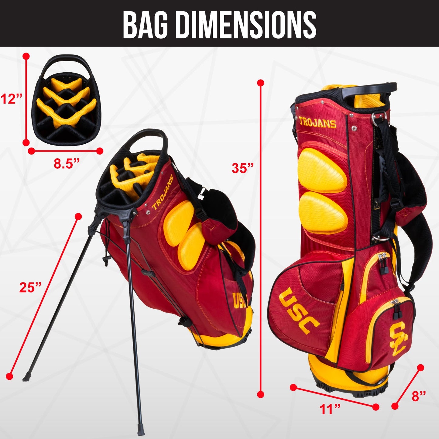 USC Trojans Fairway Stand Bag - Image 4 - Club Rehab