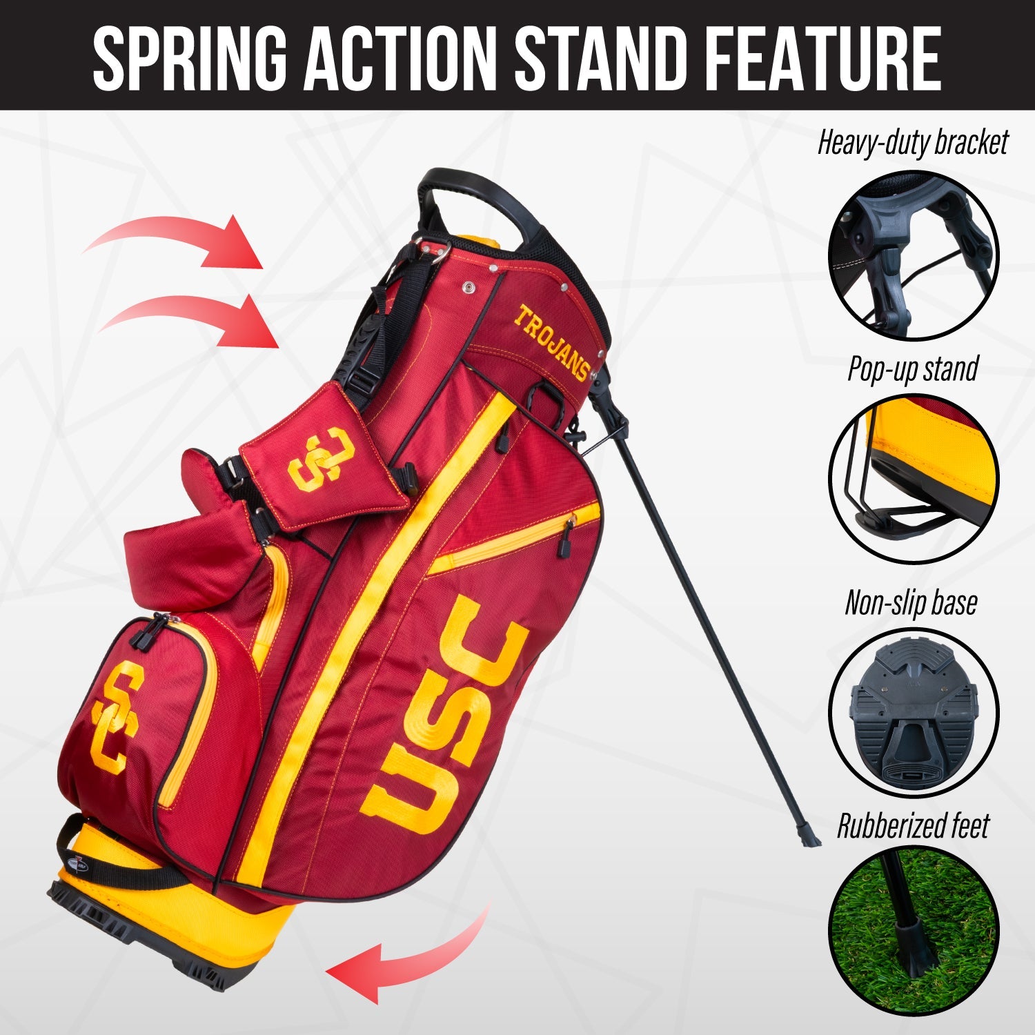 USC Trojans Fairway Stand Bag - Image 5 - Club Rehab